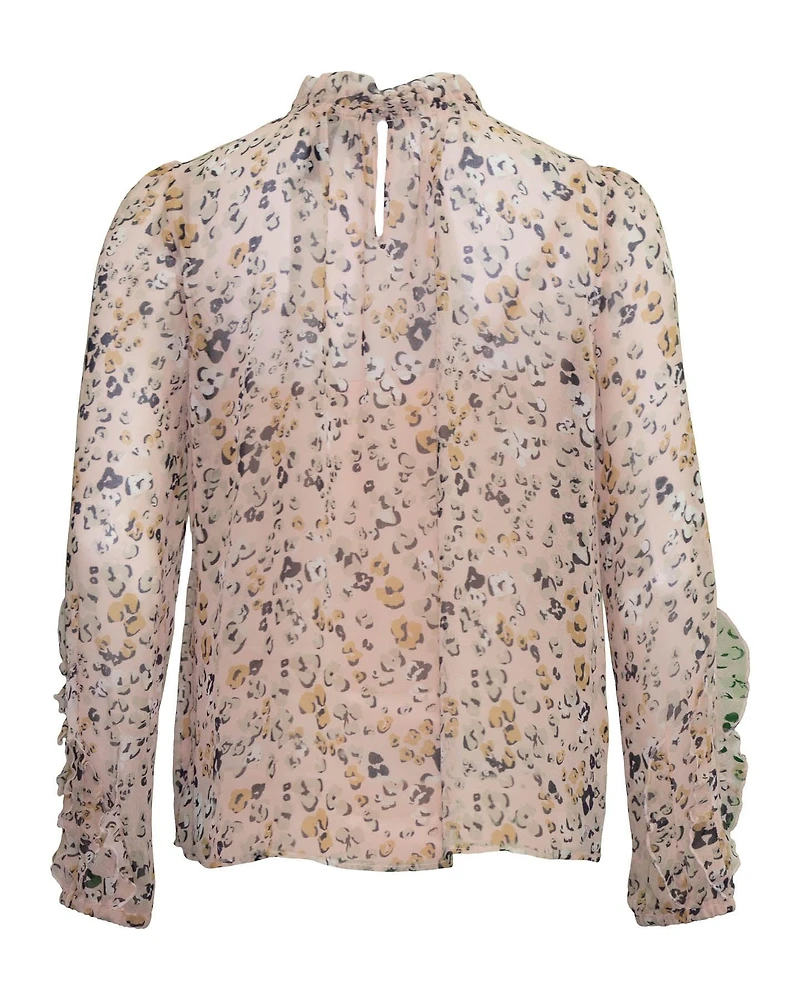 Print Sheer Blouse