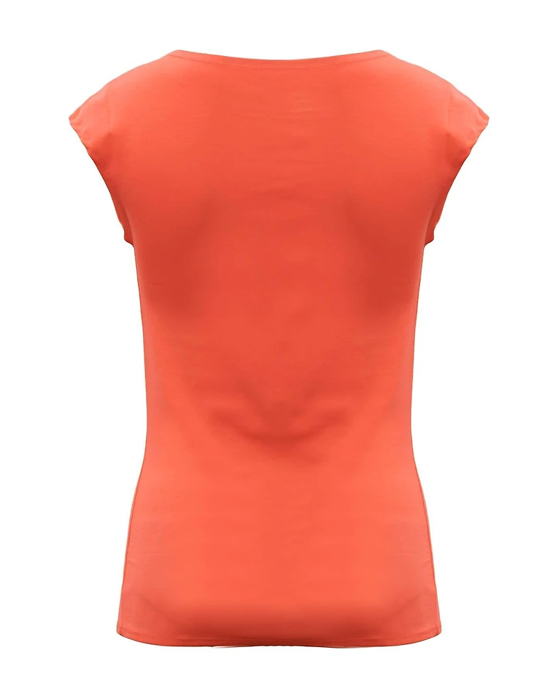 Red Cap Sleeve Tee
