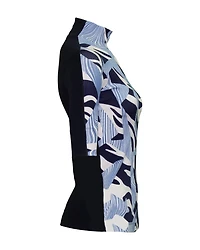 Rib Print Mock Top