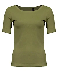 Rib T-Shirt Pale Moss