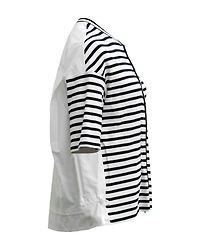Ribbed Stripe Front Jacket