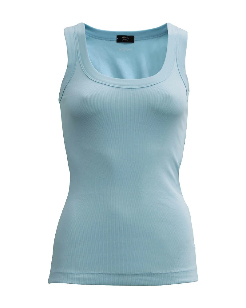 Ribbed Tank Powder Blue