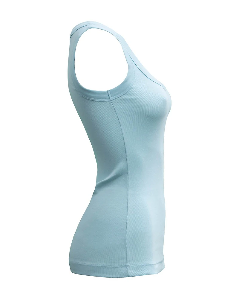 Ribbed Tank Powder Blue