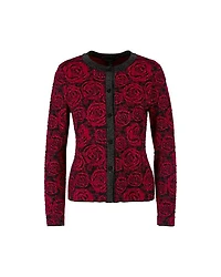 Rose Print Cardigan