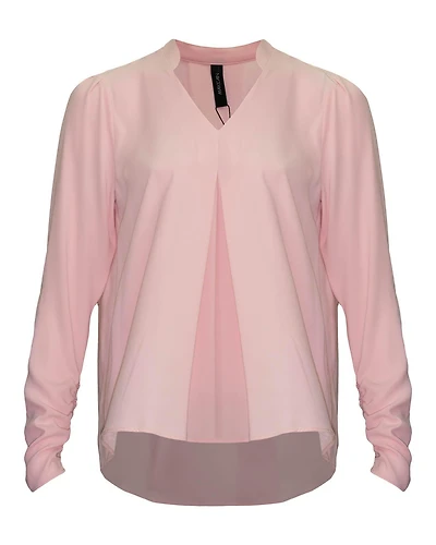 Ruched Pink Blouse