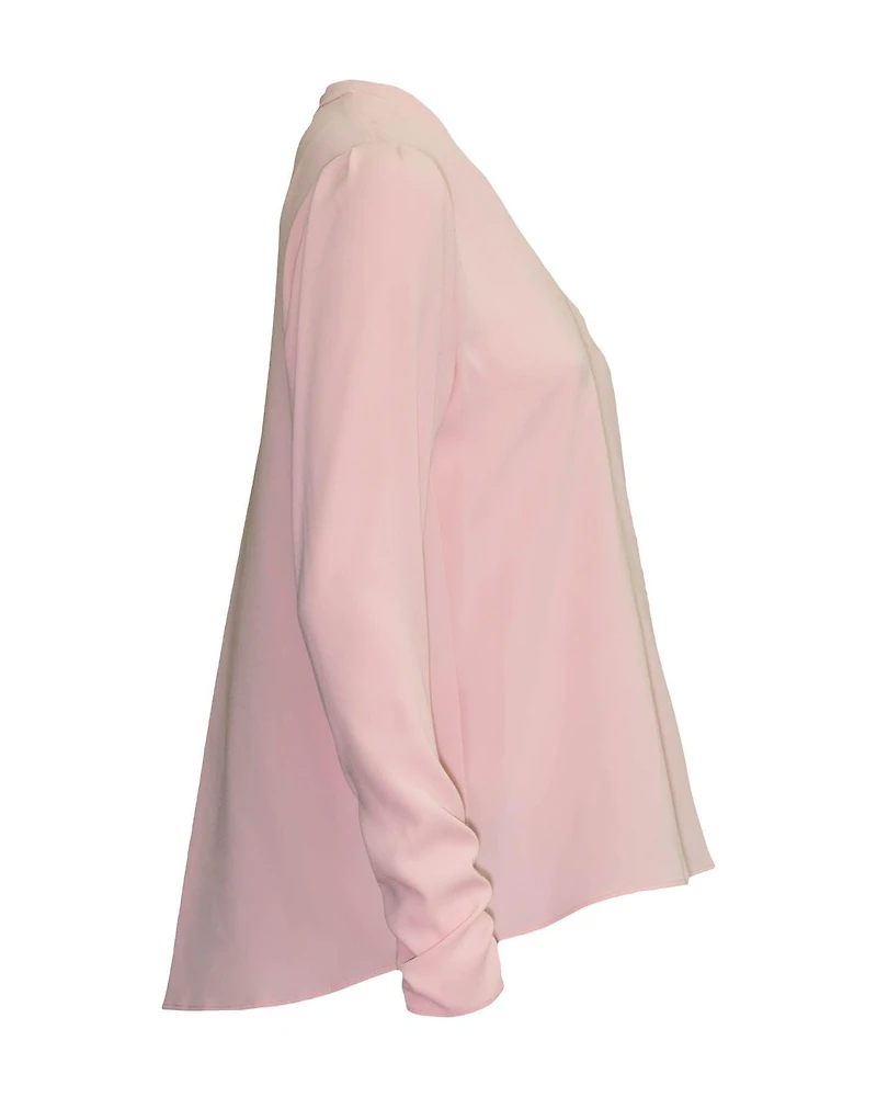Ruched Pink Blouse