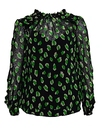 Sheer Print Blouse with Cami