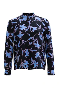 Silk Floral Print Blouse