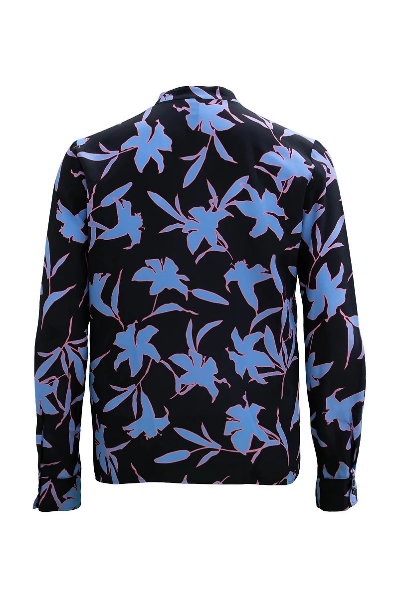 Silk Floral Print Blouse