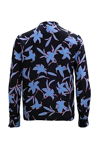 Silk Floral Print Blouse
