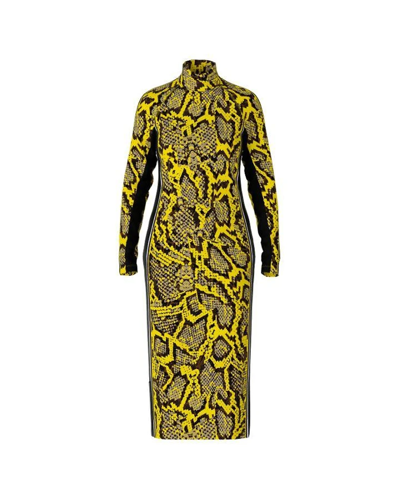 Marc Cain Snaky Croc Print Fitted Dress