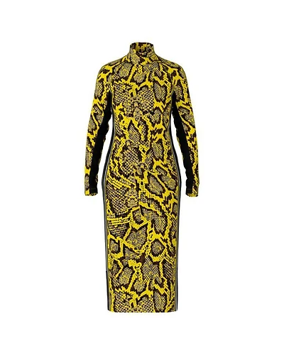 Marc Cain Snaky Croc Print Fitted Dress