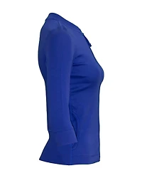 Stretch Cotton Zip Cardi