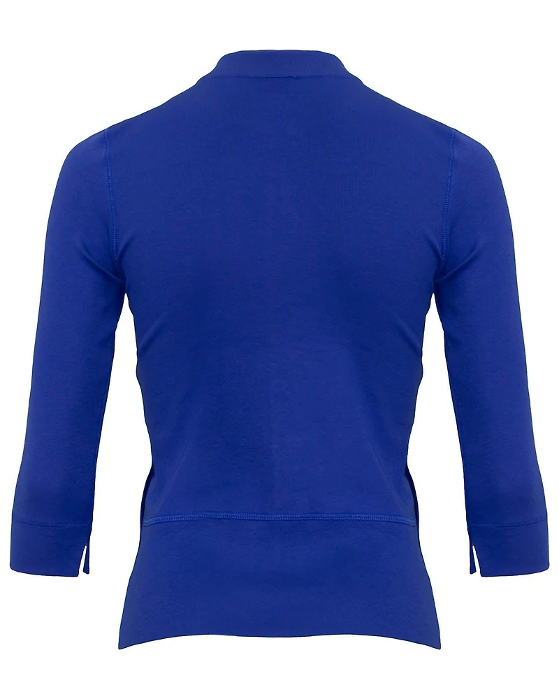 Stretch Cotton Zip Cardi