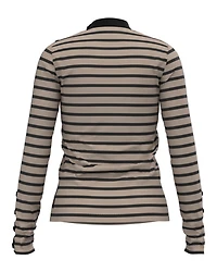 Striped Button Detail Top