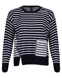 Striped Fine Knit Pullover
