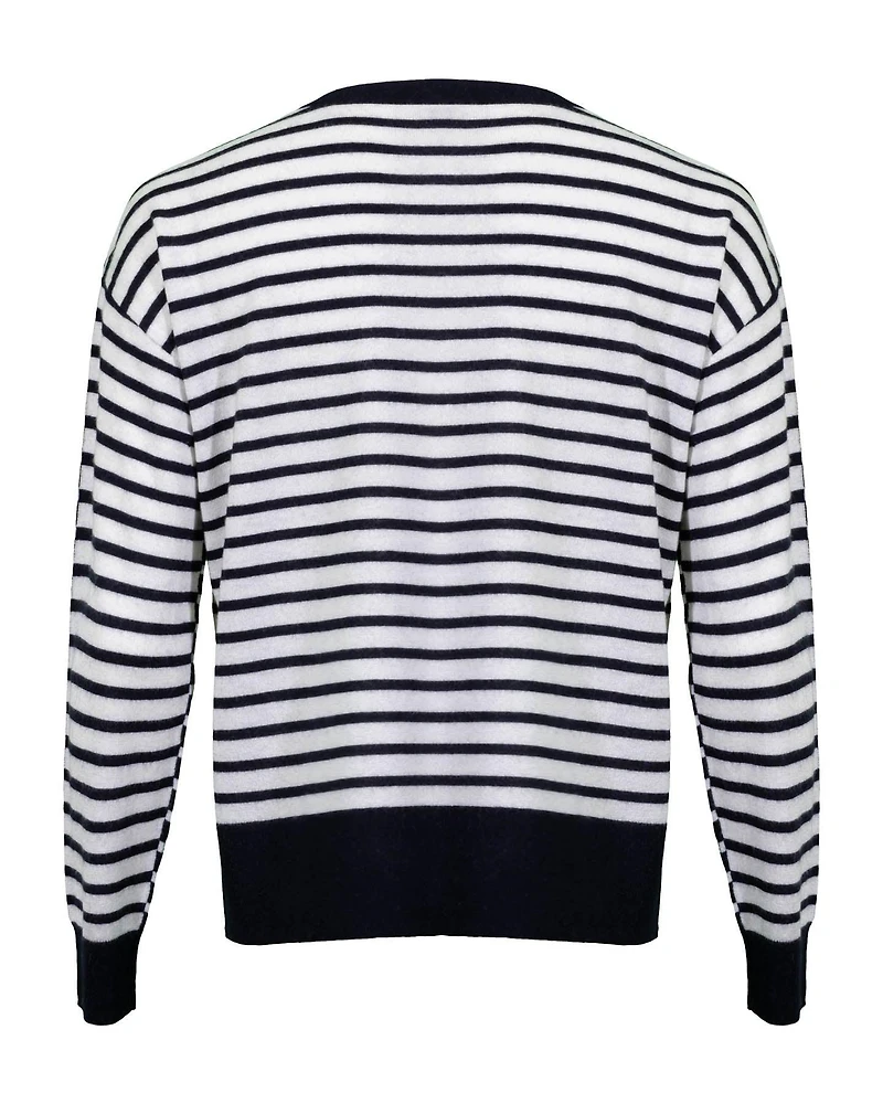 Striped Fine Knit Pullover