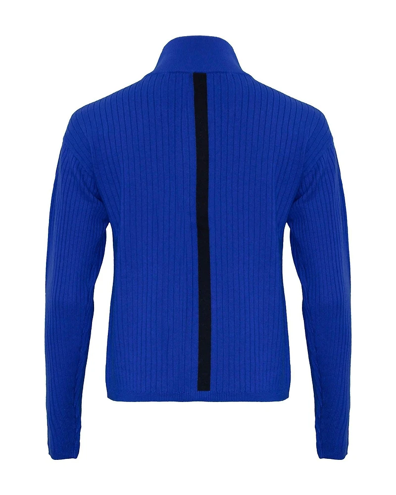 Troyer Collar Zip Cardigan