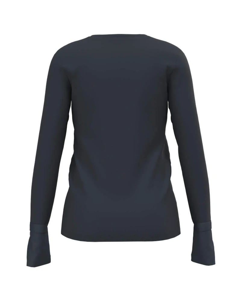 V-Neck Button Detail Top