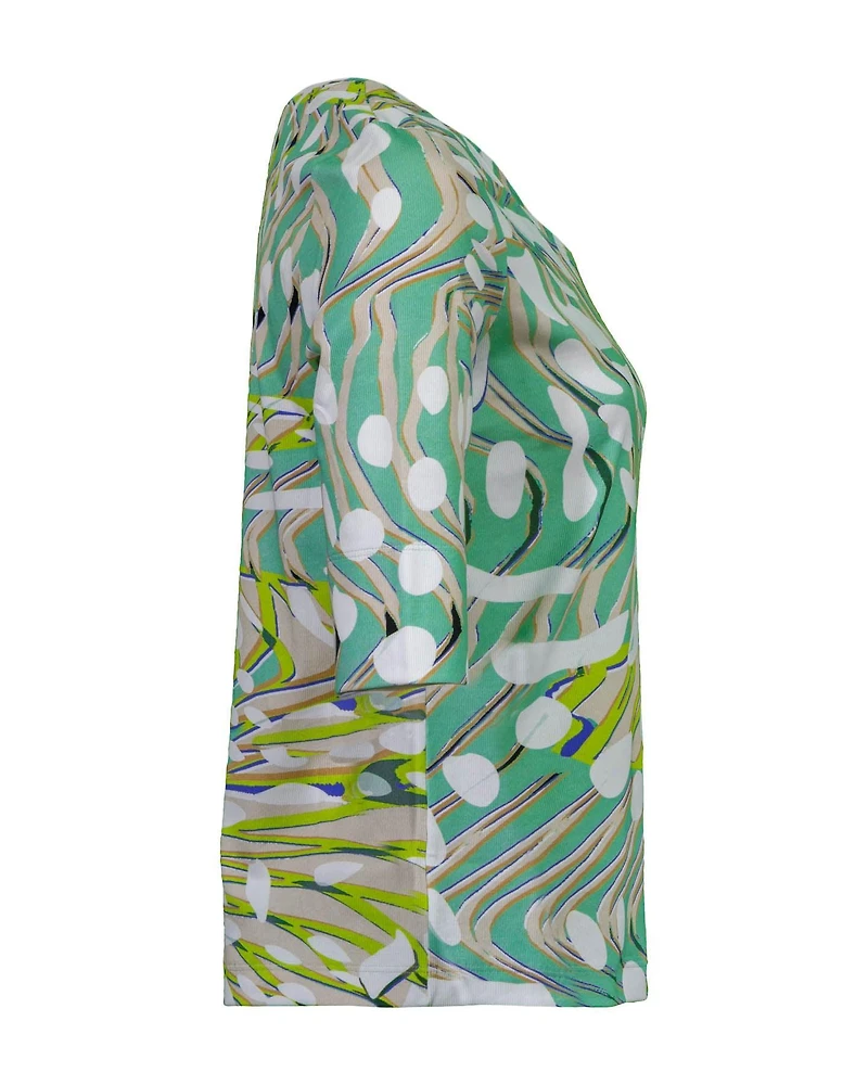 Water Kiss Wave Print Top
