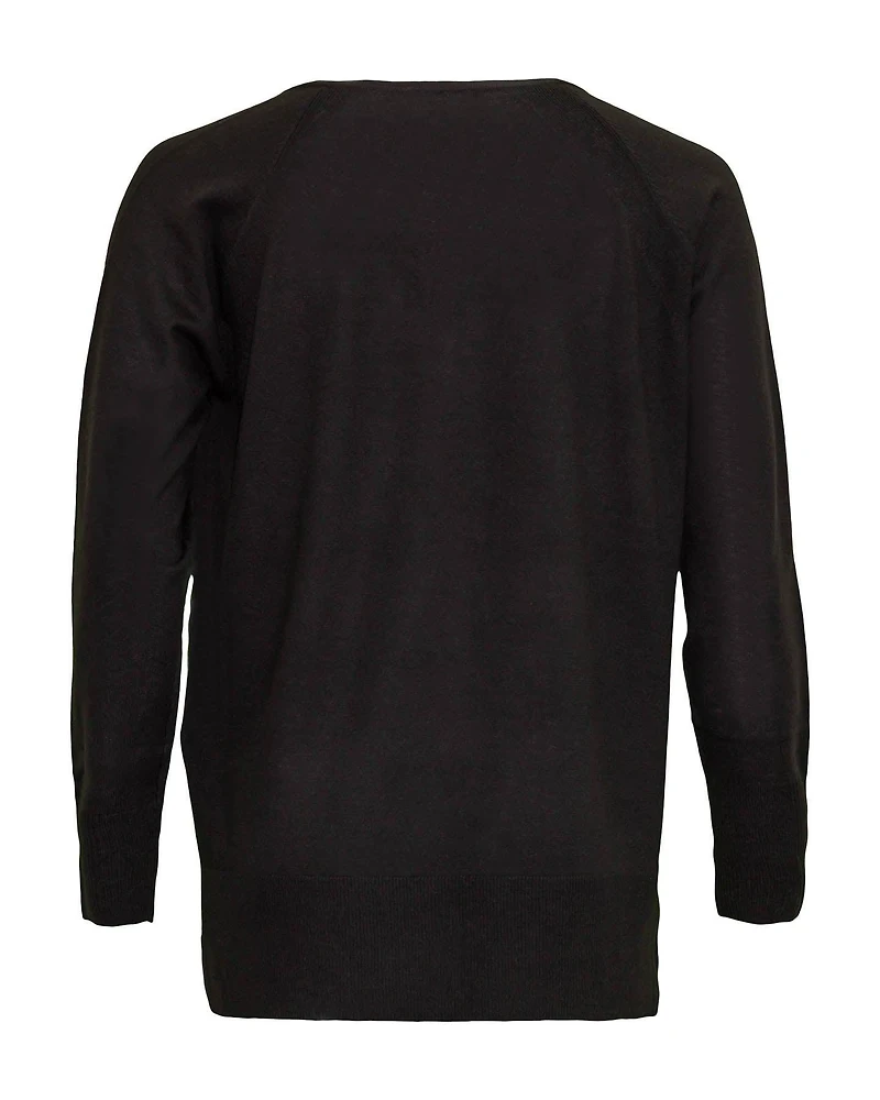 Wool Blend V-Neck Pullover