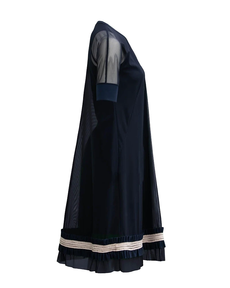 Fanel V-neck Mesh Dress