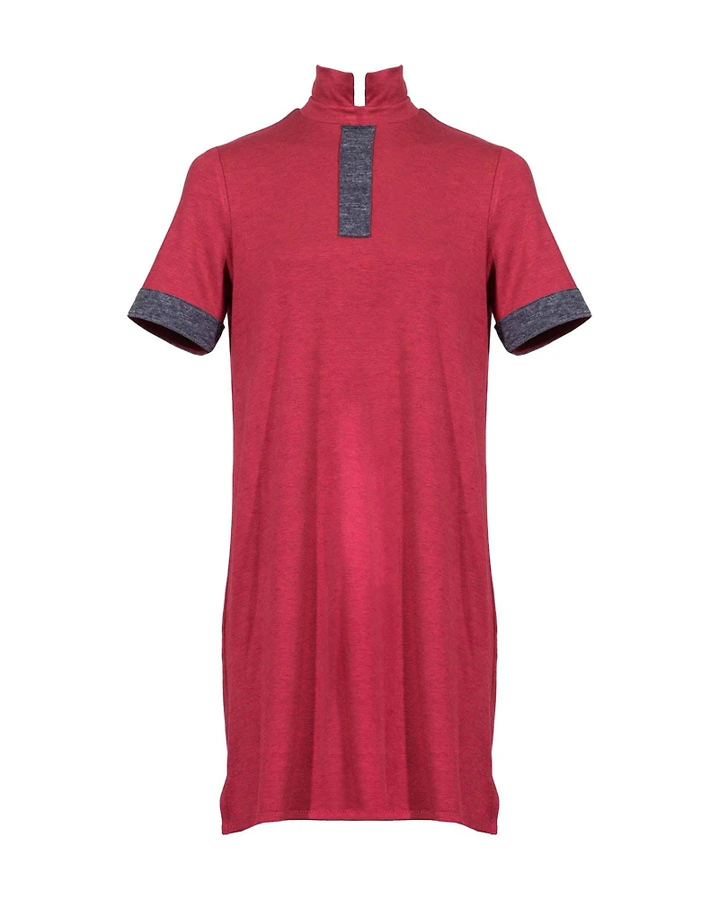 High Crew Neck T-Shirt Dress