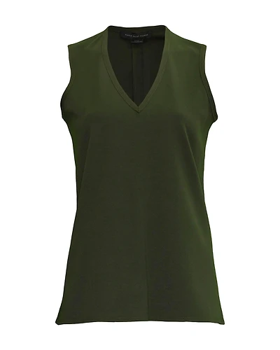 Monserrate V-Neck Top Kaki