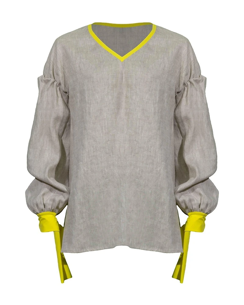 Tacaude V-Neck Linen Tunic