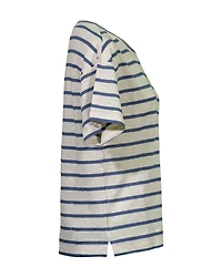 Adelfi Linen Stripe Tee