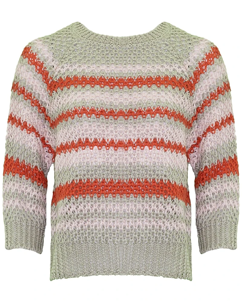 Ghiacci Linen Stripe Pullover