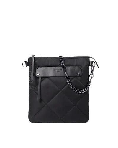 Black Quilted Madison Flat Crossbody