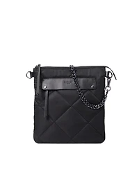 Black Quilted Madison Flat Crossbody