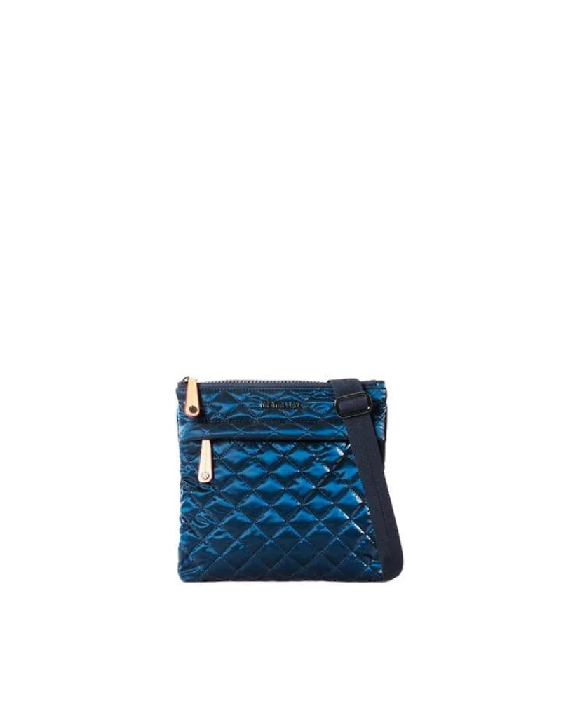 Midnight Liquid Metro Flat Crossbody Bag