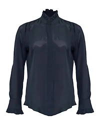 Aleia Silk Ruffle Shirt