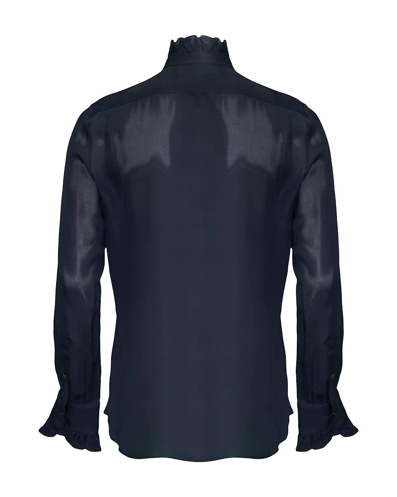Aleia Silk Ruffle Shirt