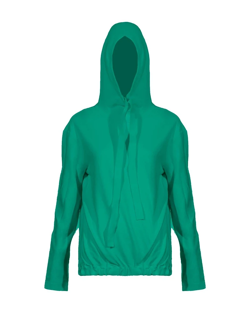 Norma Kamali Boyfriend Hooded Sweatshirt Mint