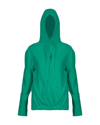 Norma Kamali Boyfriend Hooded Sweatshirt Mint