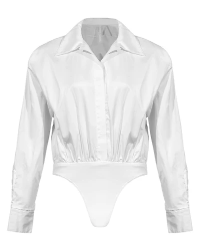 Boyfriend Shirt Bodysuit