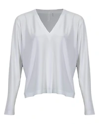 Norma Kamali Cropped V-Neck Top