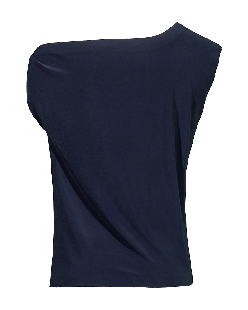Drop Shoulder Sleeveless Top Midnight