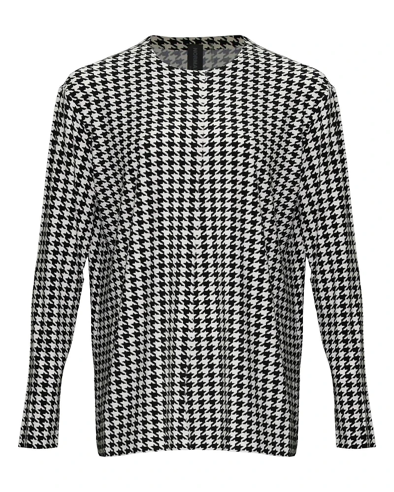 Houndstooth Boyfriend Top
