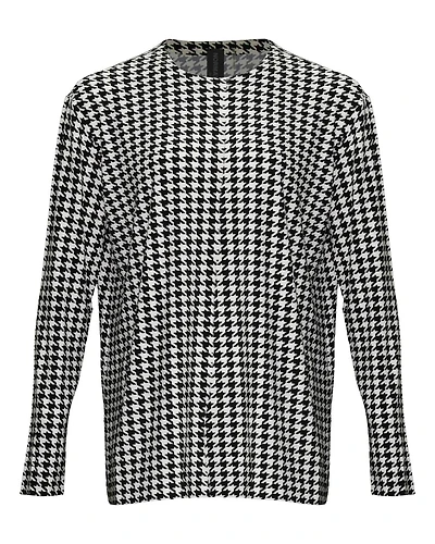 Houndstooth Boyfriend Top
