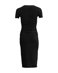Shirred Waist Dress Black