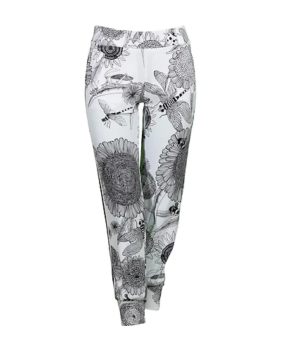 Side Stripe Floral Print Jog Pant