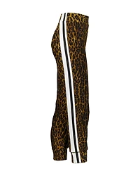 Side Stripe Leopard Print Jog Pant