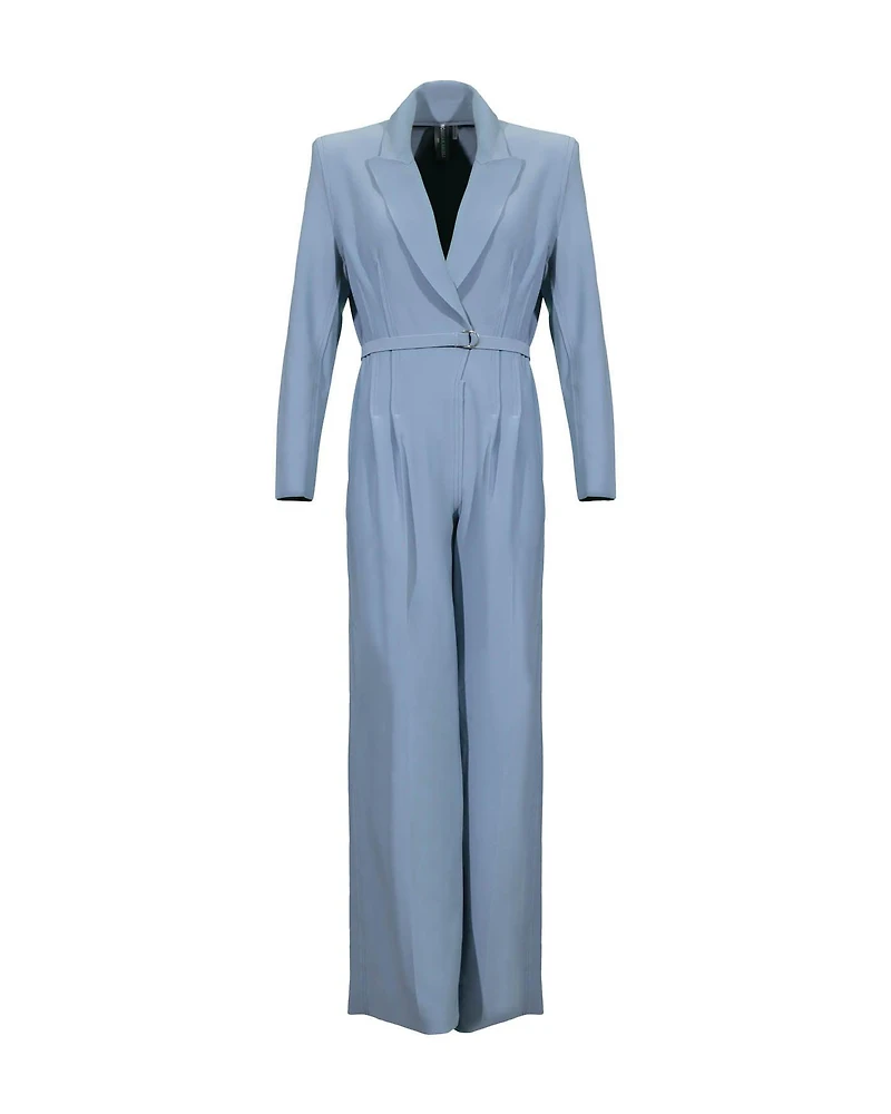 Single Breasted Straight Leg Jumpsuit