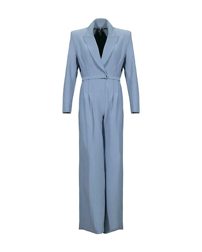 Single Breasted Straight Leg Jumpsuit