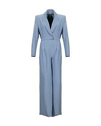 Single Breasted Straight Leg Jumpsuit