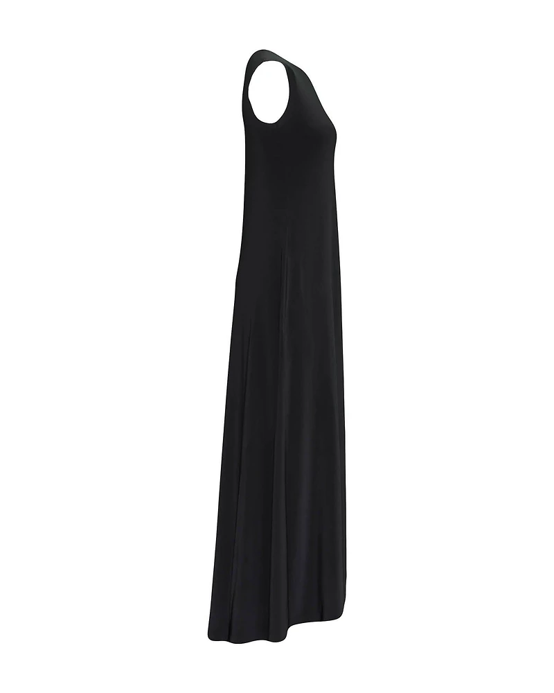 Sleeveless Long Swing Dress Pewter